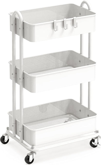 Simple Houseware 3-Tier Heavy Duty Metal Utility Rolling Cart by SimpleHouseware