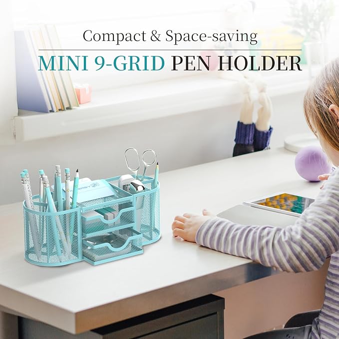 SUPEASY Mesh Desk Organizer, Desk Organizers and Accessories, Pen Holder - Image 2