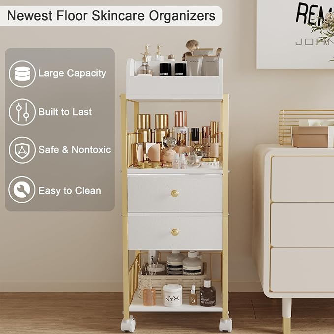 Makeup Organizer Storage Cart, Large Skincare organizers, Makeup Stand - Image 5