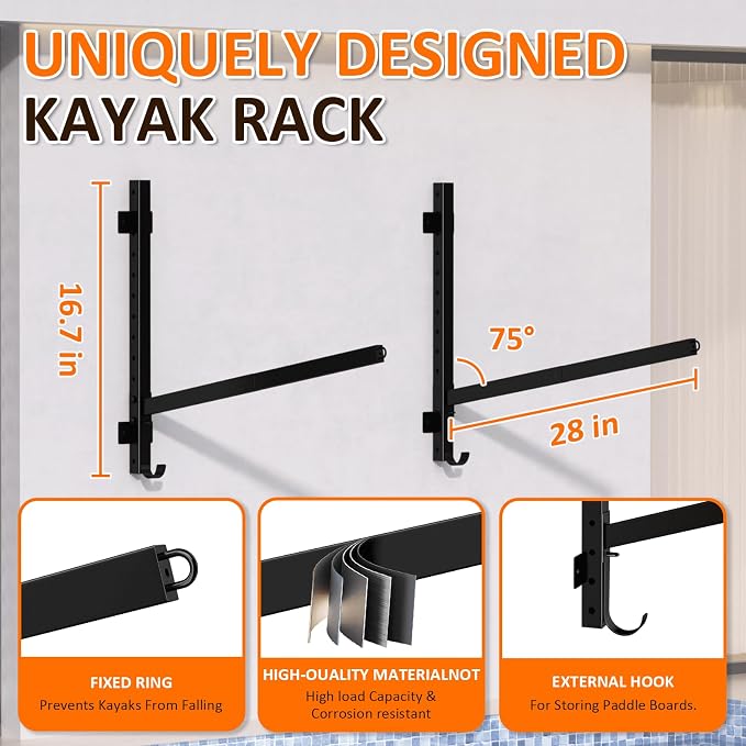 ​Kayak Storage Rack for Garage Wall Mount - Image 4