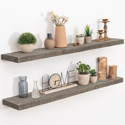 Floating Shelves Reclaimed Barnwood by FLYJOE