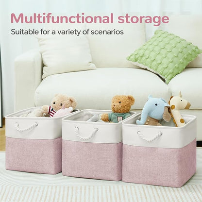 13x13 Inch Foldable Fabric Cube Storage Bins - Image 2