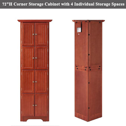 72" H Farmhouse Corner Storage Cabinet - Image 9