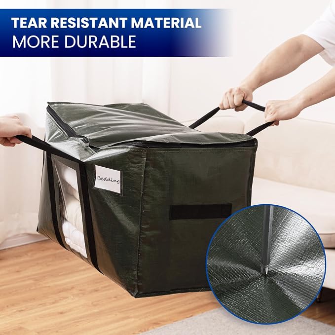 TAILI 8 Pack Green Extra Large Storage Bags, Heavy Duty Totes - Image 7