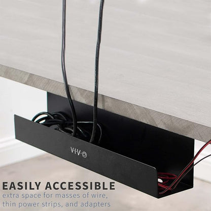 VIVO Under Desk 17 inch Cable Management Tray, Power Strip Holder, Cord - Image 4