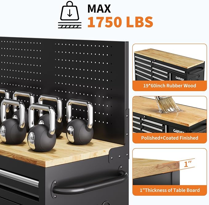 Garvee 60 in Rolling Tool Chest - Image 6