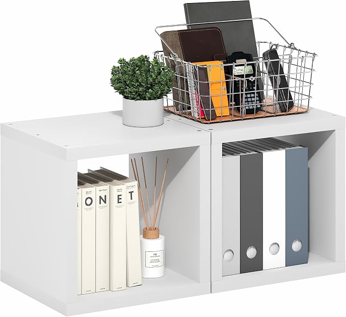 Furinno Cubicle Book Shelf, Cube Storage Organizer Bookcase - Image 6