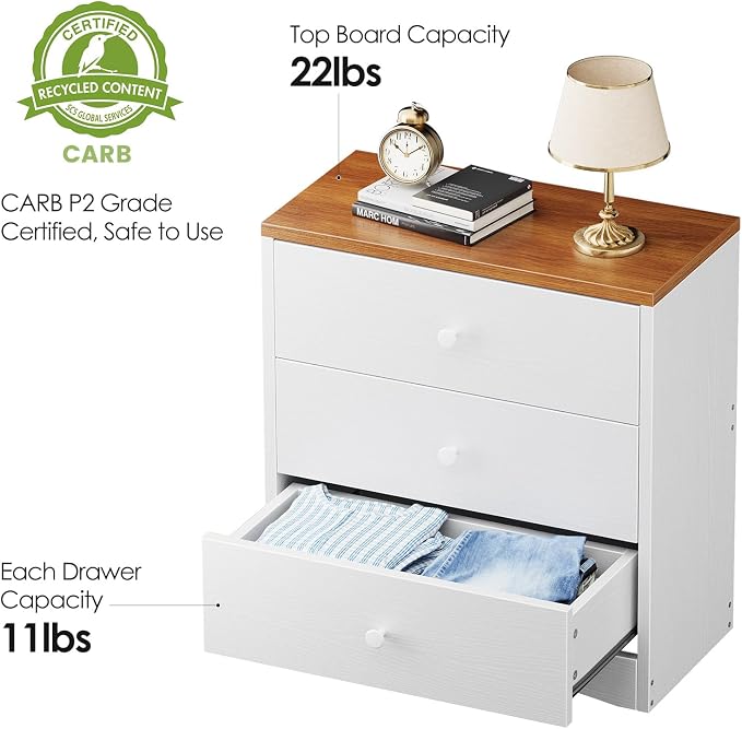 Nightstand, Farmhouse Wood Night Stand - Image 5