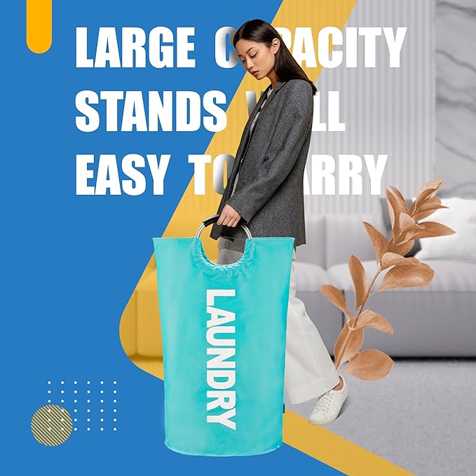 Caroeas 125L Laundry Basket, Large Laundry Hamper, Laundry Bag - Image 2