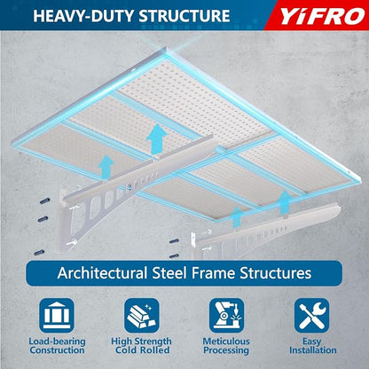 4-Pack 2x3ft Heavy Duty Garag e Wall Shelving, 1000 lbs Load Capacity, Garage - Image 3