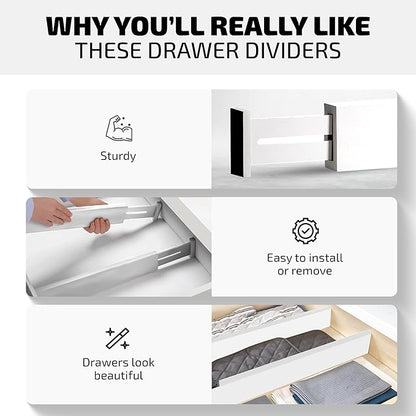 4-Pack Bamboo Drawer Dividers - Image 3