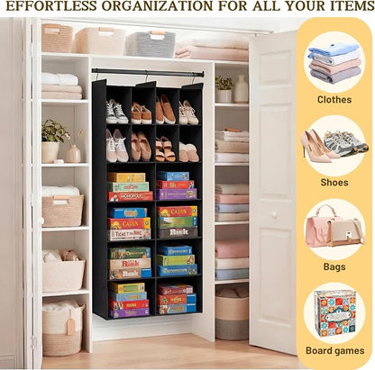 Ofiray-home 6 Tier Hanging Closet Organizer, 16 Compartments Sweater Organizer - Image 6