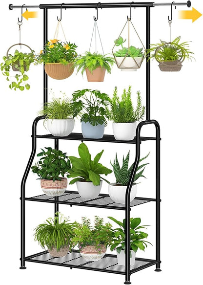 Simple Trending Plant Stand Indoor Outdoor, Heavy Duty Metal 3 Tiered Hanging by SimpleTrending