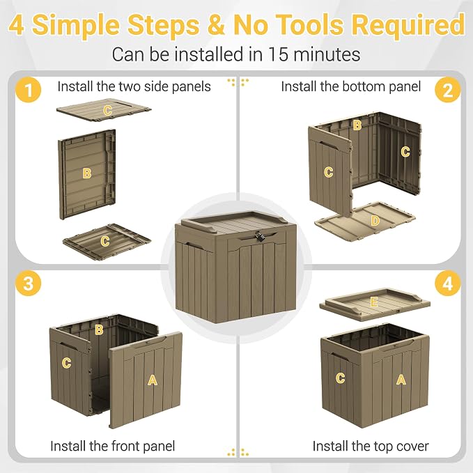 Greesum Outdoor Storage Box 31 Gallon Storage Box - Image 8