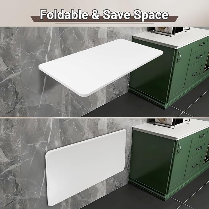 Upgrade Wall Mounted Folding Table 31.5”L x 15.7”W, Laundry Folding Table - Image 8