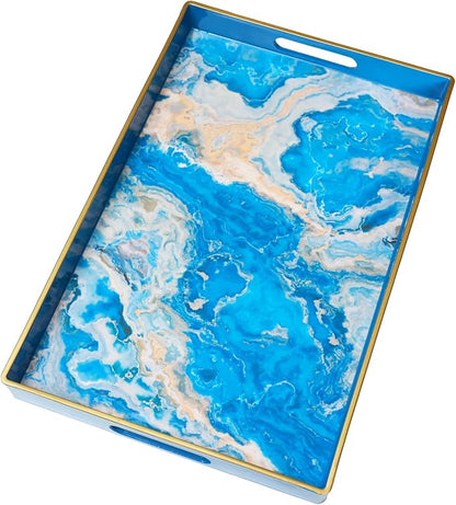 Spsyrine Serving Tray, Plastic Rectangular Coffee Table Tray - Image 6