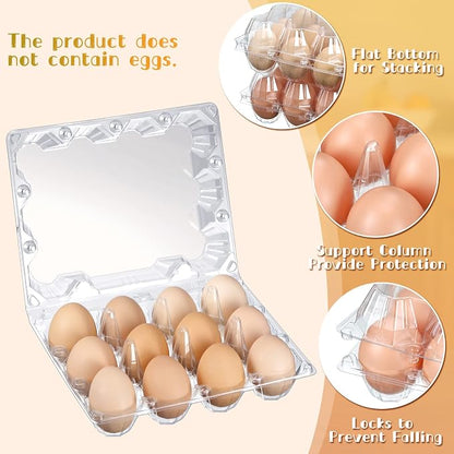Zubebe 200 Pieces Clear Plastic Egg Carton - Image 5