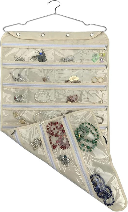 BB Brotrade Hanging Jewelry Organizer, Accessories Organizer, 56 Zipper Pocket by BB+Brotrade