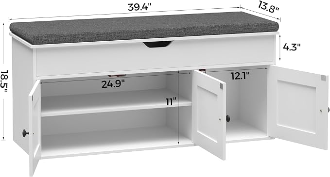 Homleke Shoe Storage Bench - Image 2