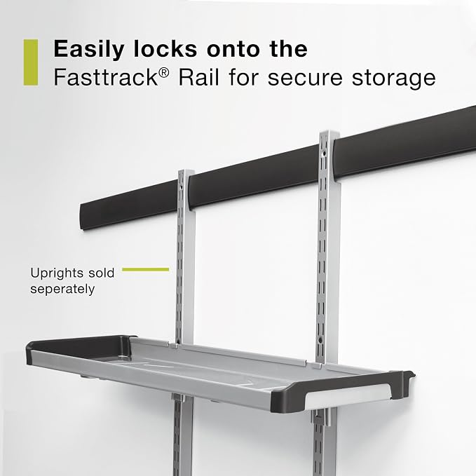 Rubbermaid FastTrack Rail Large Shelf Organization System, Holds up to 50 Pounds - Image 4