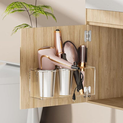 Hair Tool Organizer Acrylic: Hair Dryer Holder Wall Mount - Image 3