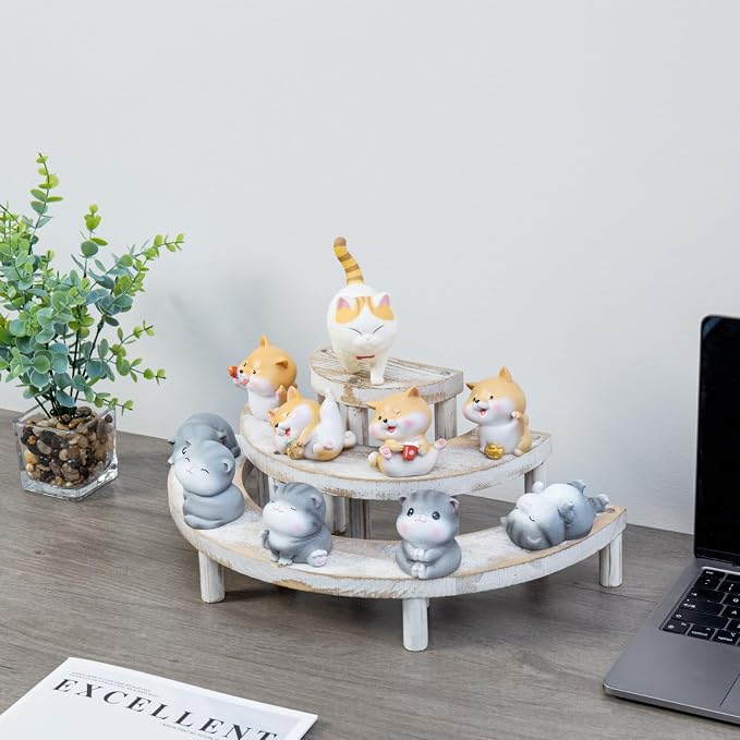 MyGift 3 Tier Wooden Display Riser Stand, Cupcake Stand & Perfume Organizer - Image 9