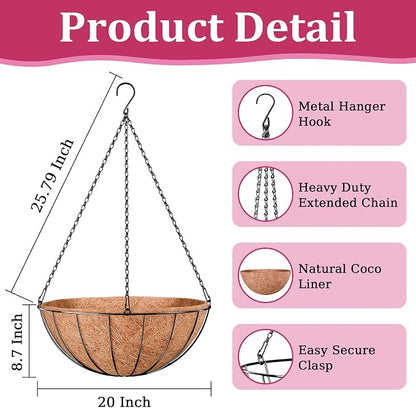 Halatool 20 Inch Large Hanging Baskets - Image 2