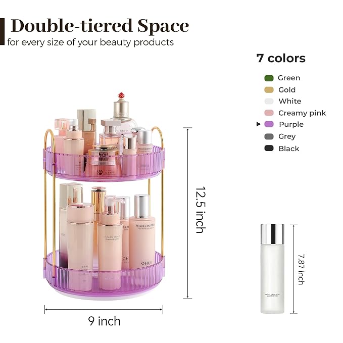 Aveniee Rotating Makeup Organizer - Image 5