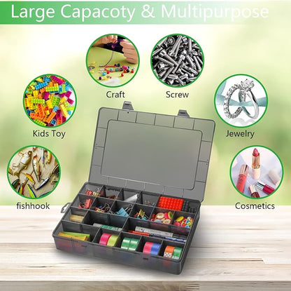 Gbivbe Large 24 Grids Plastic Organizer Box Adjustable Dividers, Art DIY Crafts - Image 4