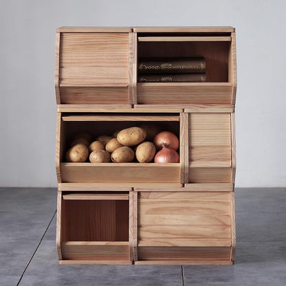 Stackable Solid Wood Storage Chests, Bins - Image 5