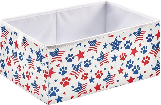 Flag Dog Paw Stars Pattern Closet Organizers Storage Cubes Storage Bins Shelf - Image 2