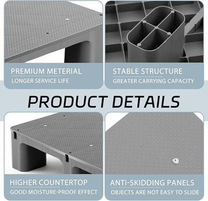 1 Pcs Plastic Pallet for Basement Storage Easy Stack Lightweight Floor Pallet - Image 3