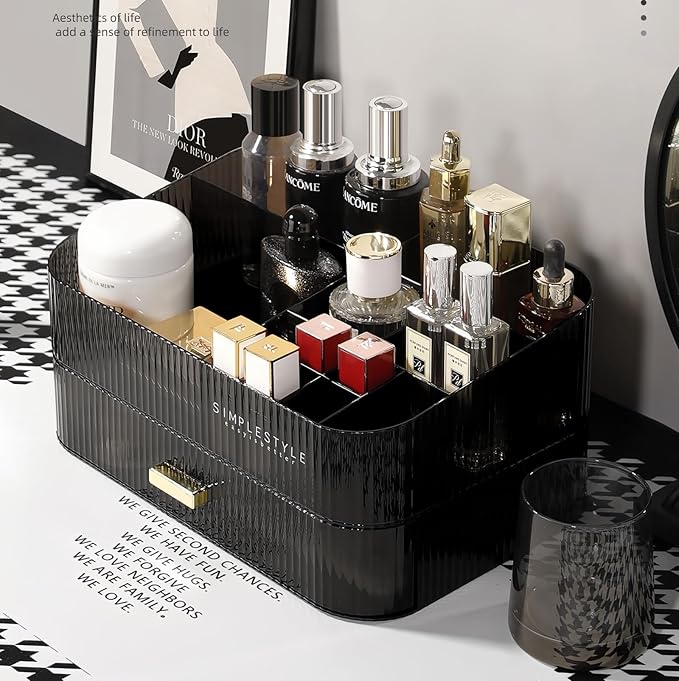 Stackable Cosmetics Organizer Drawers, Bathroom Vanity Makeup Organizer and - Image 5