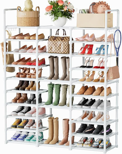 Mavivegue 10 Tiers Shoe Rack, Large Storage Space, 55-60 Pairs, Polypropylene by Mavivegue