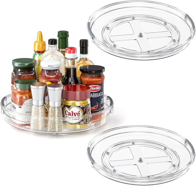 LAMU 3 Pack 10.6'' Lazy Susan Organizer Turntable by YourHome-OrganizationHelper