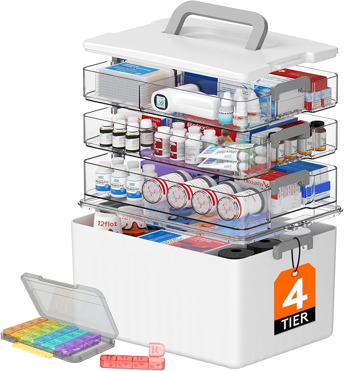 Lifewit 4-Tier Extra-Tall Medicine Cabinet Organizer by Lifewit