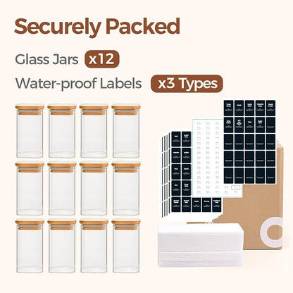 ComSaf 12Pcs Glass Spice Jars - Image 8