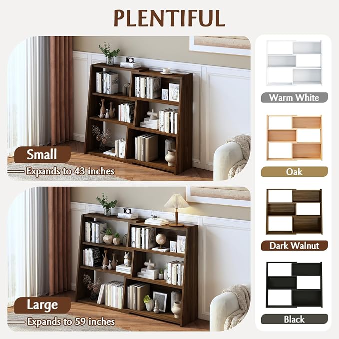 IOTXY Wooden Extendable Shelf Bookcase - Image 5
