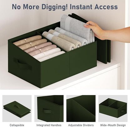 DIMJ Large Closet Shelf Organizer Bins 8 Packs - Image 4