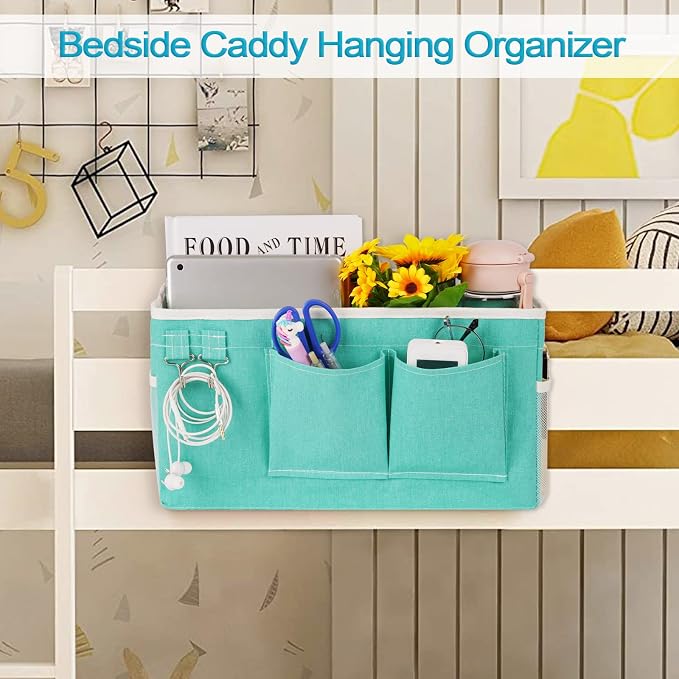 Loghot Bedside Caddy/Bedside Storage Bag Hanging Organizer - Image 3