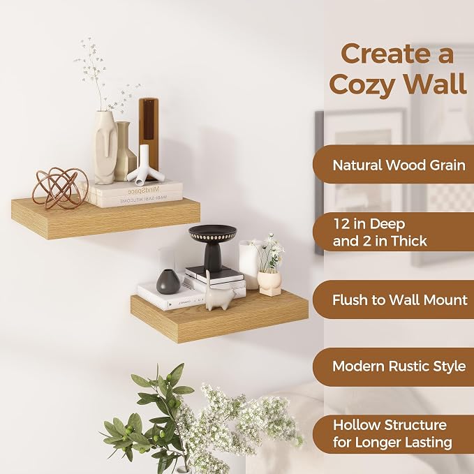 12 Inch Deep Floating Shelves, 16 x 12 Floating Shelf - Image 5