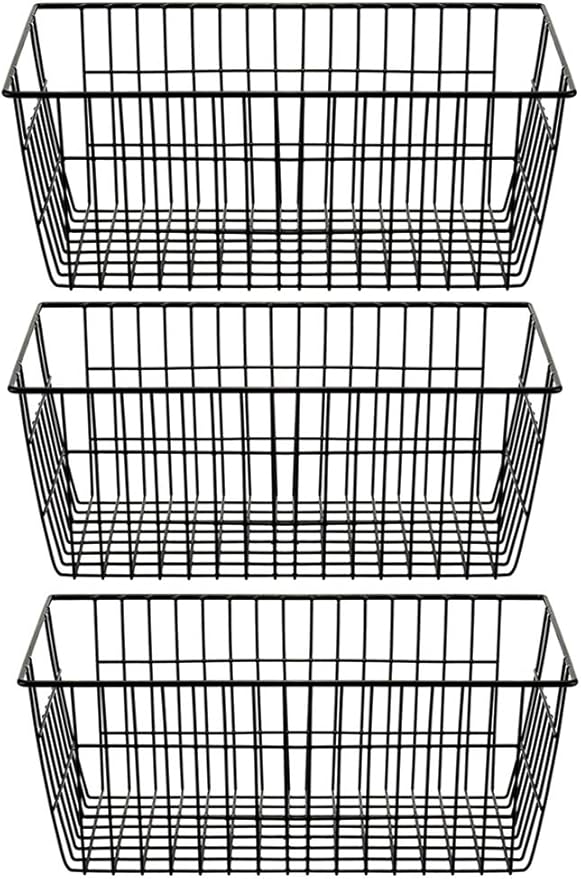 SANNO Freezer Baskets Wire Storage Baskets Closet Baskets Bin Farmhouse by SANNO