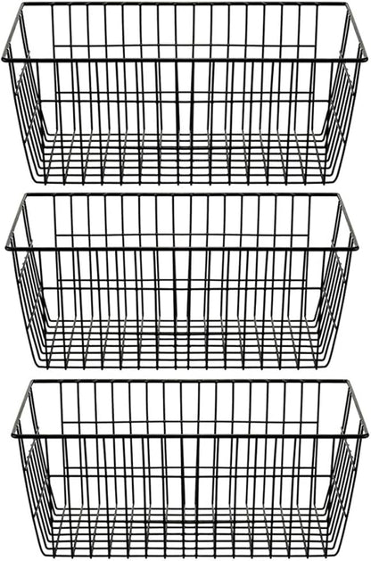 SANNO Freezer Baskets Wire Storage Baskets Closet Baskets Bin Farmhouse by SANNO