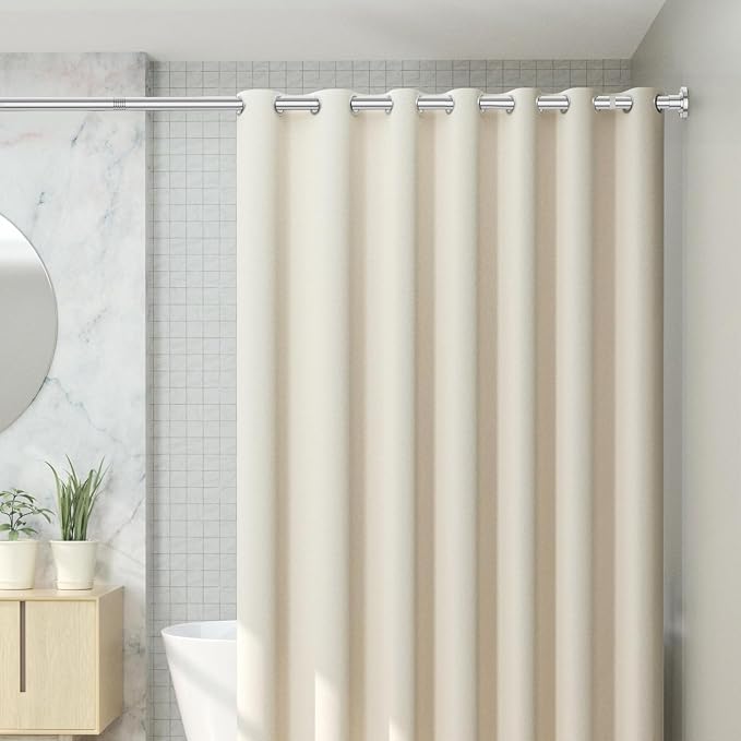 CorkLatta Chrome Shower Curtain Rod 31 to 104 Inch, 1 Inch Diameter Adjustable - Image 7