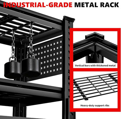 SILVEL 48.2" W Garage Shelving, 5000LBS Heavy Duty Metal Shelving, 2025 Grid - Image 7