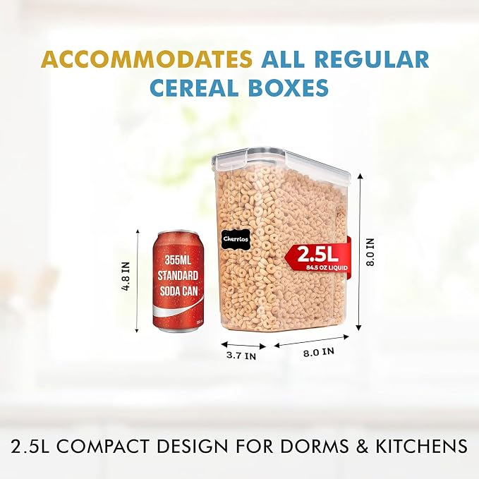 Shazo 2 Pack Small Airtight Cereal Containers Storage - Image 9