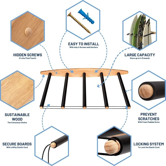 Hang 11 Vertical Surfboard Rack - Image 4