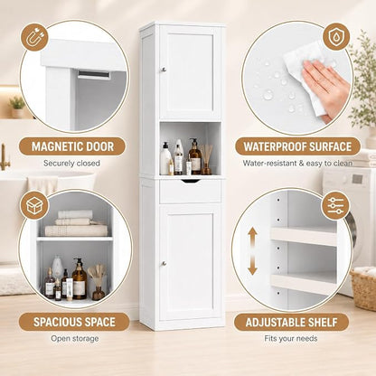 Walsunny Tall Bathroom Storage Cabinet - Image 4