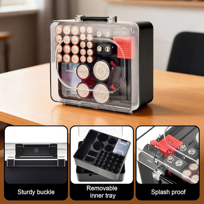 Battery Storage Organizer Box, Holder Container Bag - Image 5