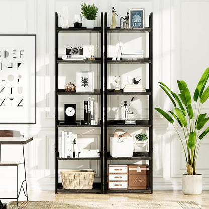 NUMENN Narrow Bookshelf, 6 Tier Freestanding Shelving Unit, Falling Prevention - Image 4
